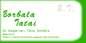borbala tatai business card