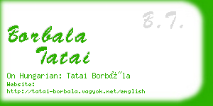 borbala tatai business card